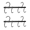 QWORK Steel Tack Rack with Swivel Hooks, 2 Pcs Portable Tack Hangers, 17″ Horse Tack Holder