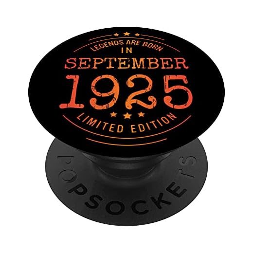 Cumpleaños Septiembre 1925 Edición Limitada Regalo Vintage PopSockets PopGrip Intercambiable