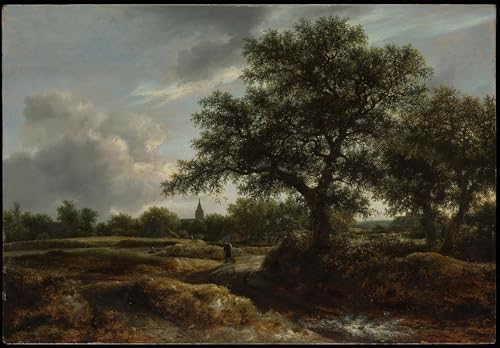 Affiche Décorative du Village de Jacob Van Ruisdael, Poster Mural 60x90cm
