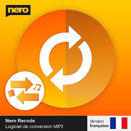 Nero Recode | Logiciel Convertisseur MP3 | Convertir Audio et Vidéo en MP3, WAV, FLAC, MP4 | Extraire Audio de DVD et Films | Licence à vie | 1 PC | Windows 11/10/8/7