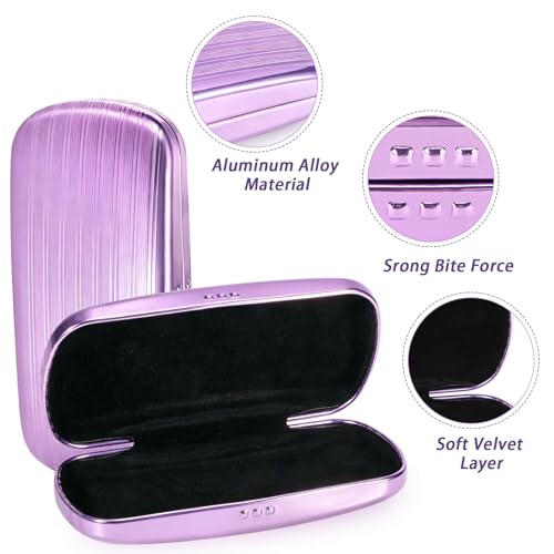Image of Hifot Metal Eyeglass Case Hard Shell, Aluminum Spectacles Box Sunglasses Case for Men Women, Reading Glasses Holder