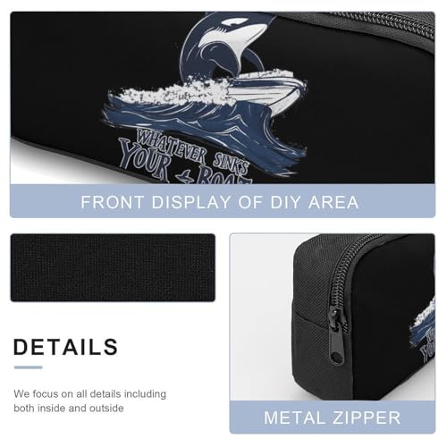 Killer Whale Whatever Sinks Your Boat Large Travel Backpacks Carry on Backpack Weekender Bag with 2 Storage Pockets for Men And Women4