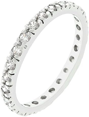 Eternal Sparkles Clear .6ct Cubic Zirconia Eternity Ring