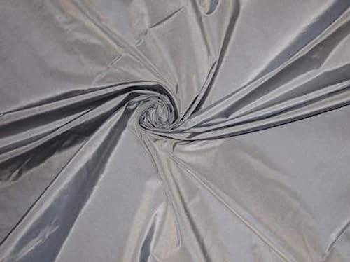 Taffetas de soie gris platine 137,2 cm pour coudre une veste structuree femme