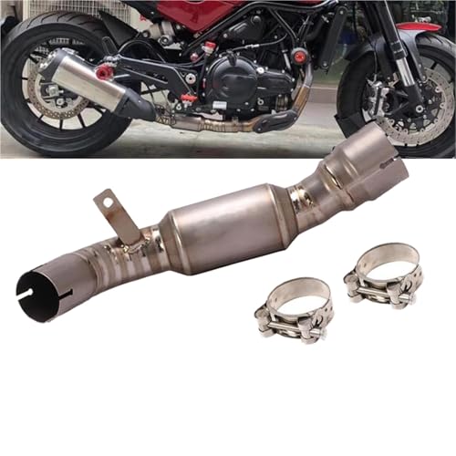 Auspufftopf Für Benelli Leoncino 500 BJ Mittelrohr-Schalldämpfer Motorradauspuff Aus Titanlegierung