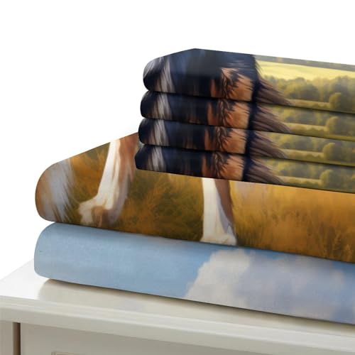 Parure de lit hypoallergénique microfibre ultra douce pour lit simple