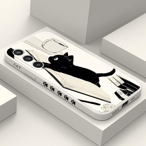 Coque Galaxy S23 FE 5G chat blanc silicone pour sublimer votre quotidien