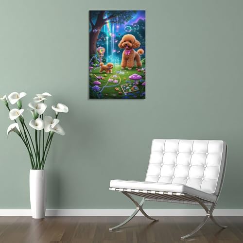 Tableau caniche léger facile à installer pour décorer un mur sans effort - 5