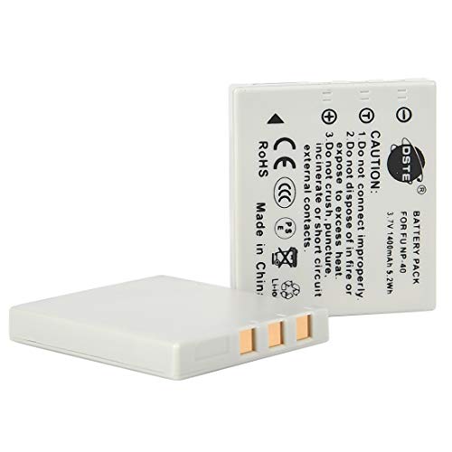 DSTE 2-Pack NP-40 NP-40N Ersatz Akku for Fujifilm FinePix F460 F470 F480 F610 F650 F402 F403 F420 F455 F700 F710 F810 F811 J50 V10 Z1 Z2 Z3 Z5