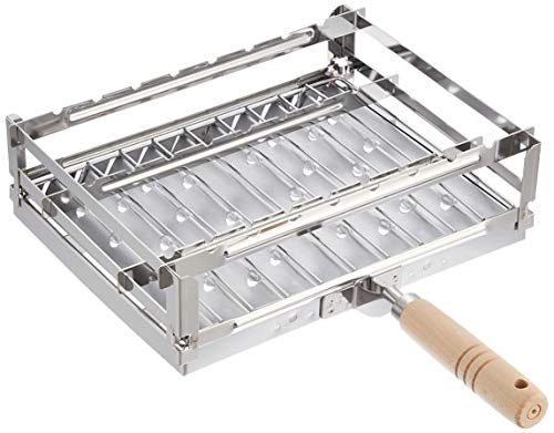 Kanda 109059 Grilling Pan with Stand, For Fish, Yakinik, Frying Pan, One Hand