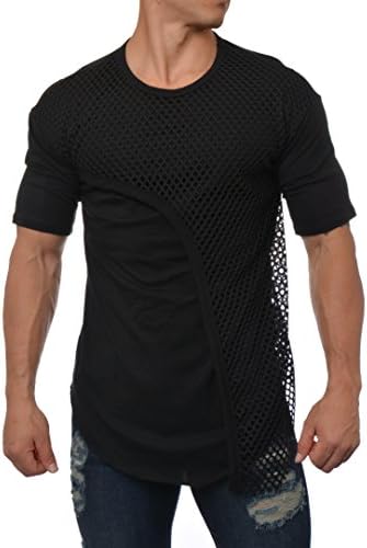 MissionLA Men's Sexy Mesh Half Sleeve Shirts and Hoodies