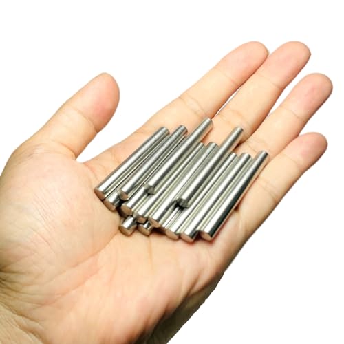 ZDingTech 15pcs 6mm x 50mm Dowel Pins Metal Dowel pins M6 6mm Shelf Pegs,Support Shelves,6mm x 50mm Metal Rod.304 Stainless Steel Wood Bunk Bed pegs
