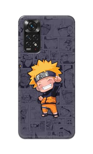 Image of PRINTFIDAA Plastic Printed Hard Back Cover Case For Mi Redmi Note 11 4G Back Cover (Famous Anime Cartoon Character) -112
