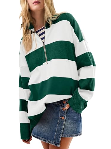 Yousify Oversized Womens Sweaters Fall 2025 Half Zipper Turtleneck Sweater Long Sleeve Tops S-2XL