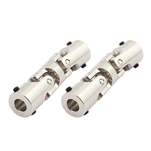 Aexit 6.0mm to Electrical equipment 6.0mm Inner Dia Rotatable Universal Metal U Joint Coupler 2pcs