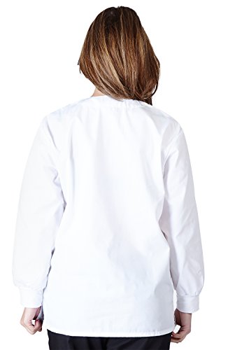 Natural Uniforms Warm Up Scrub Jacket-White-3X-Large