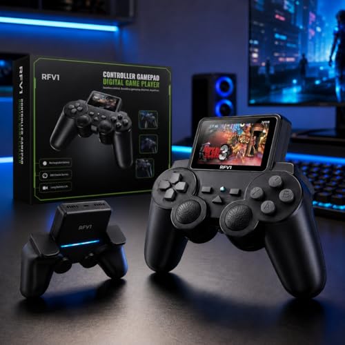 Image of Retro Video Game Console 520 in 1 for Kids & Adults, Rechargeable Handheld Gaming Controller, AV TV Output, Built-in Classic Games, Portable, Birthday Return Gift for Boys & Girls