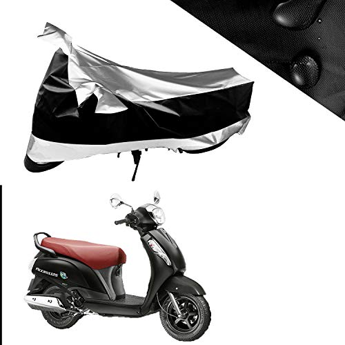 Image of Kandid Silver Waterproof Bike Cover with Double Mirror Pocket for Suzuki Access 125 Se