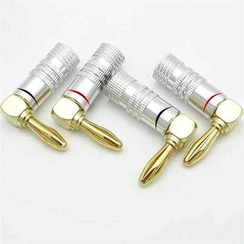 Conectores banana de 4mm y 90 grados para integrar altavoces discretamente en el salón 7