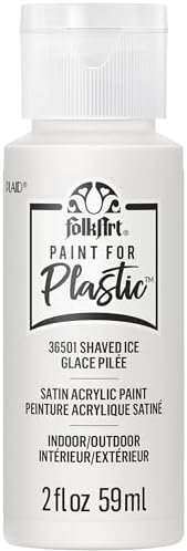 FolkArt Acrylic Craft Paint for Plastic Arts and Crafts Projects, Shaved Ice, Indoor and Outdoor Formula, 2 fl oz, 36501