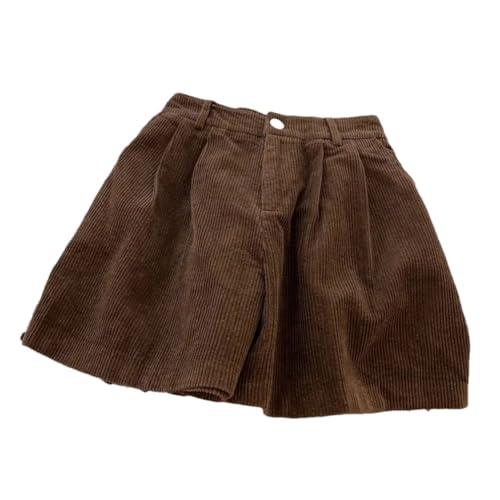 Pantalon court en velours côtelé haut de gamme, coupe haute élégante bleu XL