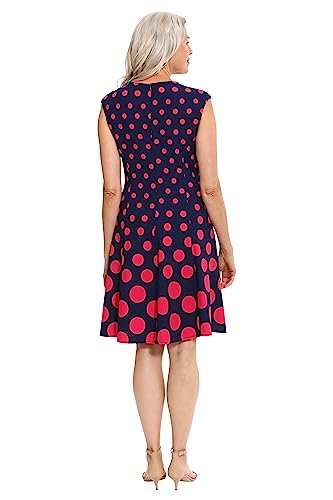 Image of London Times Womens Dresses Cap Sleeve Fit and Flare - Elegant Summer Cocktail Graduation Garden Party Wedding Guest Dress