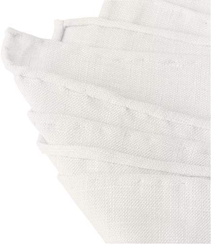 Imperial Prefolded Linen Pocket Square, Men's Suit Handkerchief, White #TOP3