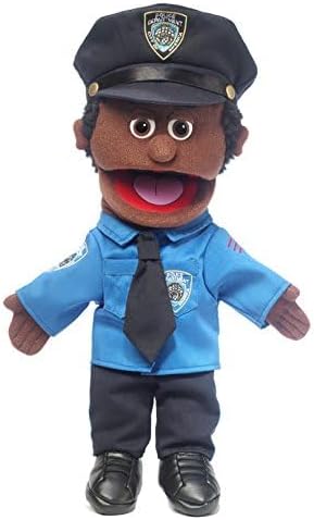 Miniatura 2 de 14" agente de policía, Negro macho, marioneta de mano