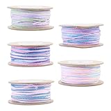 Sparkeads Cordón de algodón trenzado de 30 m de 1 mm con segmento redondo teñido de macramé, hilos de nudo chino para collares, pulseras, colgar en la pared, envoltura de regalos, manualidades