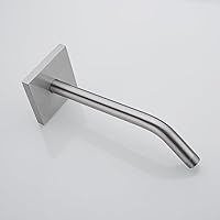 Vista 19 de Brazo de ducha de barrido de 16 pulgadas de largo montado en la pared Extensión de cabezal de ducha dorada con brida única, conexión estándar de 1/2