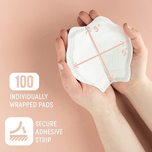 image for Zomee Disposable Breast Pads for Breastfeeding – Ultra-Absorbent/Lea