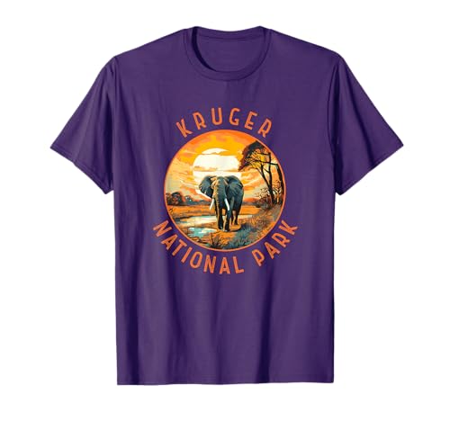 Kruger Park South Africa Elephant Retro T-Shirt