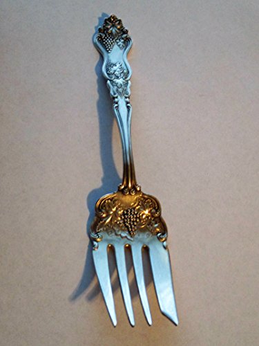 Moselle 1906 Grapes Pattern Silverplate Serving Fork