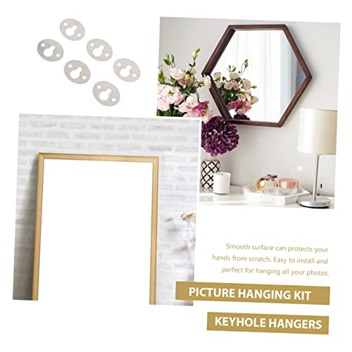Image of DOITOOL Sets Oval Keyhole Brackets for Picture Frames Shelf Hanging Tools Easy Install Pcs