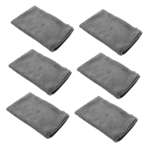 FOYTOKI 6 Pack Soft Fiber Bath Mitts Reusable Face Wash Gloves Makeup Removal Mittens Spa Shower Supplies Absorbent Hand Towels
