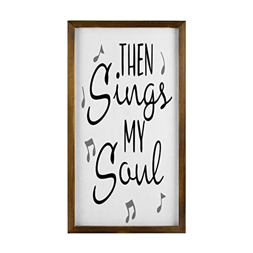 Panneau décoratif en bois rustique Then Sings My Soul pour salon chaleureux