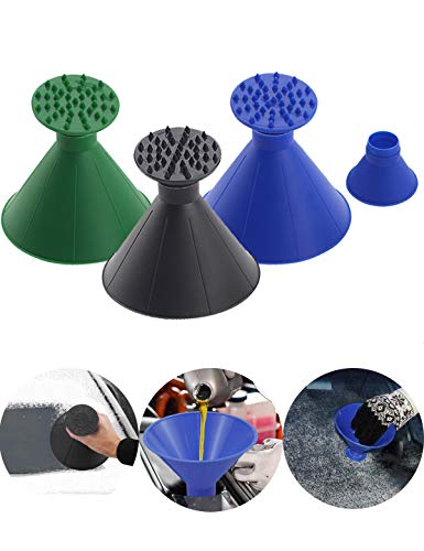 Awin Magical Ice Scraper with Funnel, 3Pack Cone Shaped Car Windshield Ice Scraper Snow Removal Tool Frost Removal Round Car Window Glass Cleaning Tool