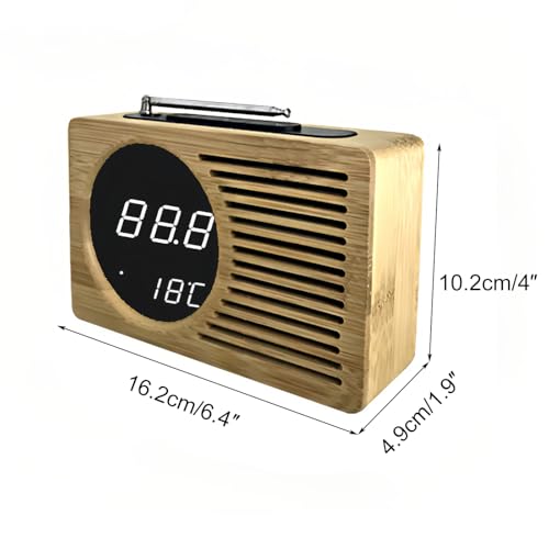 Radio reloj digital con 4 niveles de brillo y sensor de temperatura ambiente 6