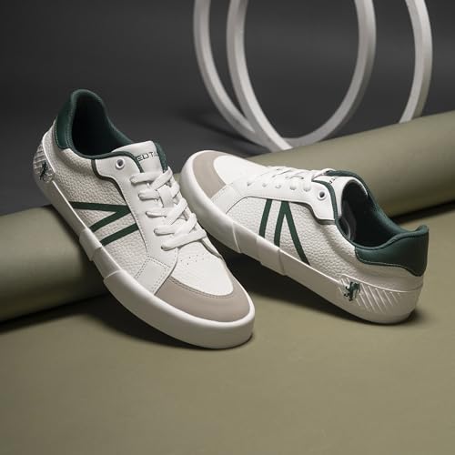 Image of Red Tape Men's Sneakers Off White Pu Round Toe Lace-Up Responsive Sole