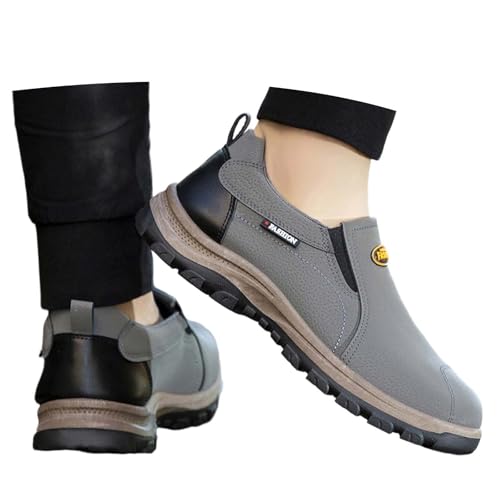 Zapatillas Deportivas Duraderas para Exteriores Sin Cordones Trabajo y Ocio Diario Comodidad Versátil Intercambiable (Grey, 41) #196