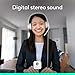 Logitech H390 Wired Headset for PC/Laptop, Stereo Headphones with Noise Cancelling Microphone, USB-A, In-Line Controls, Works with Chromebook - Off White