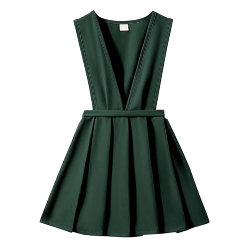 Robe d'école pour fille douce avec jupe plissée anti-frottement pour enfants de 3 à 10 ans
