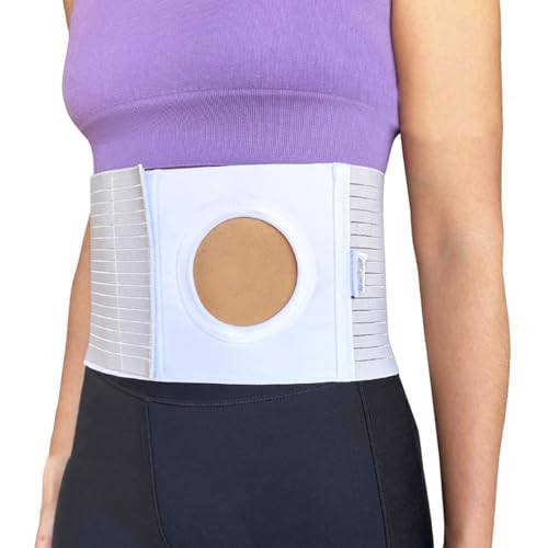 OrtoPrime Faja para Colostomía Adulto UNISEX - Cinturón de Ostomía CONFORT - Faja Colostomía para Hombre y Mujer - Cinturón Colostomía accesorios - Faja Cirugía Abdominal Hernia (Talla M 85-95 cm)
