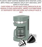 Starfrit 10-Cup Coffee Maker – Keep Warm Function – Reusable Filter Basket – Easy to clean – 900W – Sage