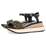 Cuña forrada en rafia Gioseppo MEDERITH, Zapatillas Mujer, Negro, 39 EU