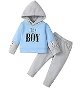Borlai Kids Baby Boy Hooded Clothes Set Dinosaur Letter Sweatshirt Pullover Camouflage Pants Trac...