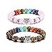 JOVIVI 7 Chakras Tiger Eye Stone Yoga Balancing Reiki Healing Elephant Lucky Charm Bracelet