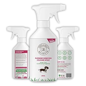 Perfume Pupreme Shine para perros, 250 ml, hojas de pelo de cachorro, súper brillante, una gran colonia hipoalergénica para perros de larga duración, aceites esenciales con cítricos eucalipto