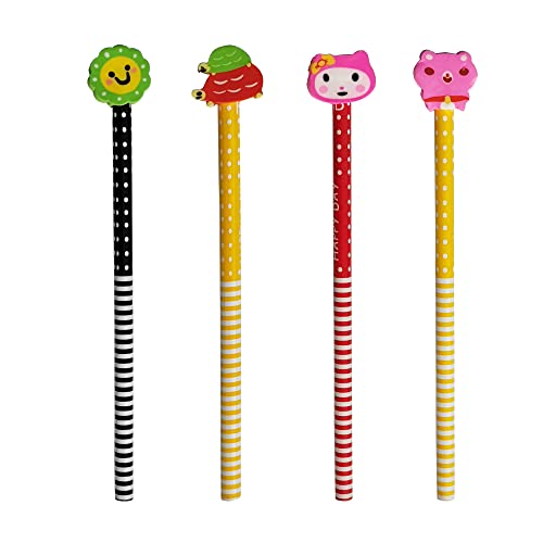 Generic 20211222 28Pcs Assorted Cartoon Stripe Colored Wooden Pencils thumb #5