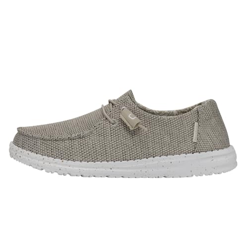 Image of HEYDUDE Women's Wendy Sox Sand Beige Size 12 | Women's Shoes | Women's Lace Up Loafers | Comfortable & Light-Weight